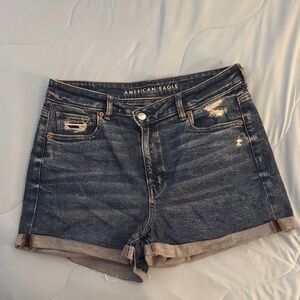 American Eagle women’s stretch crossover denim mom shorts size 10